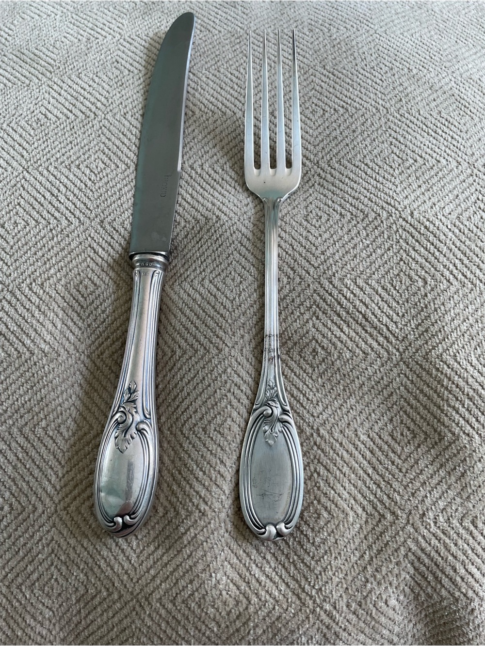 Vintage oversized knife and fork